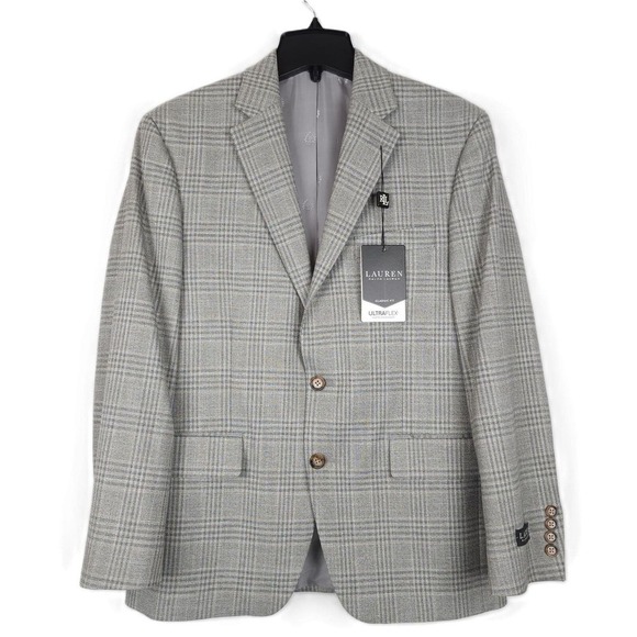 Lauren Ralph Lauren Other - Lauren Ralph Lauren Men's Classic-Fit Sport Coat Oatmeal/Grey Plaid 38R NWT